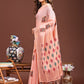 Shree Shyam Fashion Peach Jacquard Saree with Tassels - Radiate Soft Elegance and Timeless Beauty
