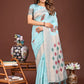Shree Shyam Fashion Sky Blue Jacquard Saree with Tassels - Radiate Soft Elegance and Timeless Beauty