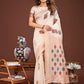 Shree Shyam Fashion White Jacquard Saree with Tassels - Radiate Soft Elegance and Timeless Beauty
