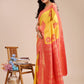 Astita Yellow & Red Banarasi silk Woven Zari Work Traditional Tassel Saree | Swadesiicart
