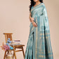Astita Sea Green Banarasi silk Woven Zari Work Traditional Tassel Saree | Swadesiicart