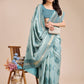 Astita Sea Green Banarasi silk Woven Zari Work Traditional Tassel Saree | Swadesiicart