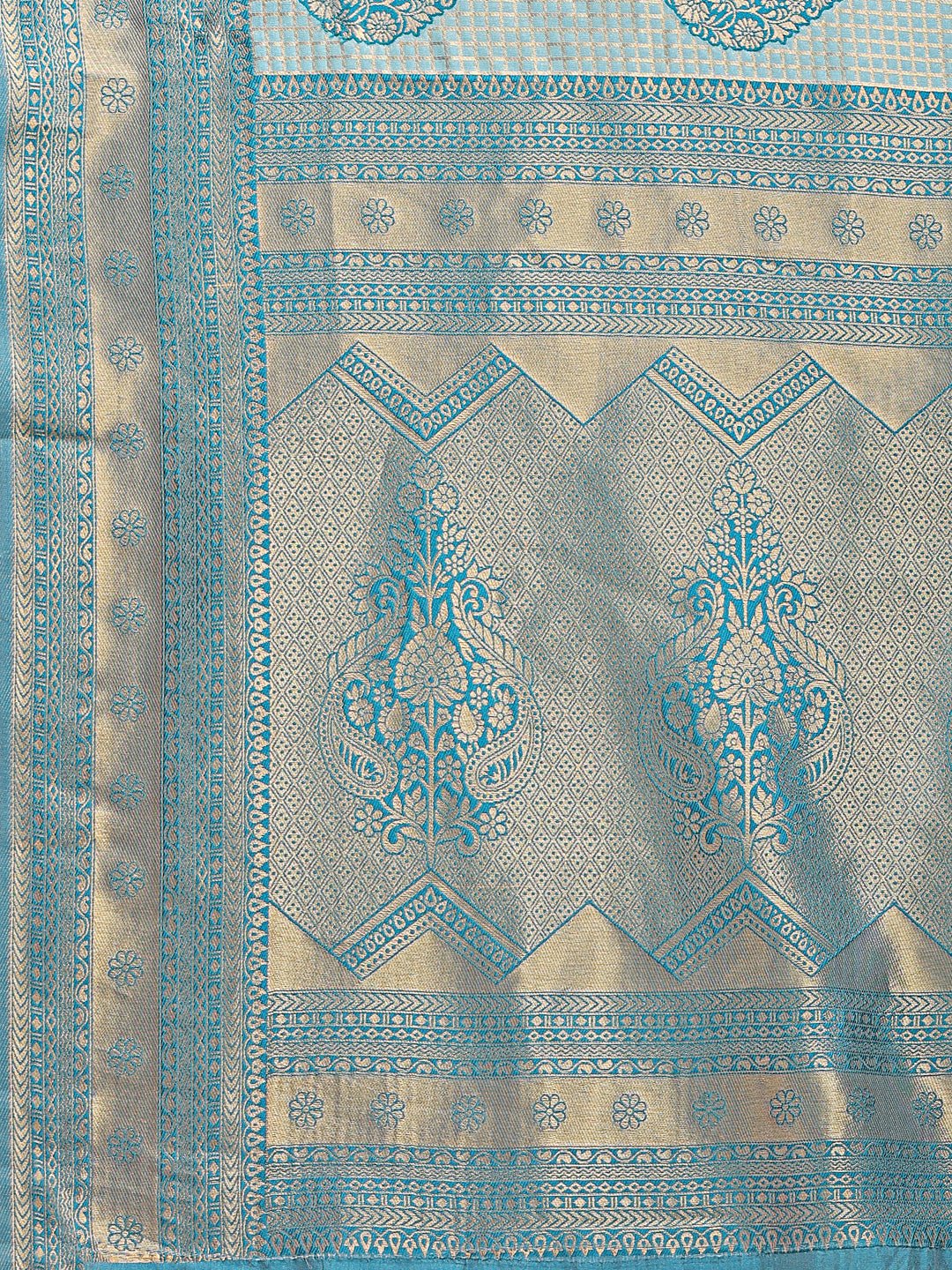 Astita Sea Green Banarasi silk Woven Zari Work Traditional Tassel Saree | Swadesiicart