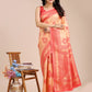 Astita Orange & Red Banarasi silk Woven Zari Work Traditional Tassel Saree | Swadesiicart