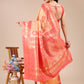 Astita Orange & Red Banarasi silk Woven Zari Work Traditional Tassel Saree | Swadesiicart