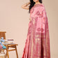 Astita Light Pink & Magenta Banarasi silk Woven Zari Work Traditional Tassel Saree | Swadesiicart