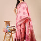 Astita Light Pink & Magenta Banarasi silk Woven Zari Work Traditional Tassel Saree | Swadesiicart