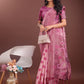 Shree Shyam Fashion Stylish Light Pink Linen Cotton Saree with Woven Design - Lightweight Elegance for Everyday Grace