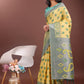 Shree Shyam Fashion Stylish Yellow Linen Cotton Saree with Woven Design - Lightweight Elegance for Everyday Grace