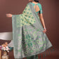 Shree Shyam Fashion Stylish Light Green Linen Cotton Saree with Woven Design - Lightweight Elegance for Everyday Grace