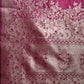 Astita Emerald Purple Banarasi Silk Saree with Zari Floral Work - Elegance Woven in Every Thread | Swadesiicart