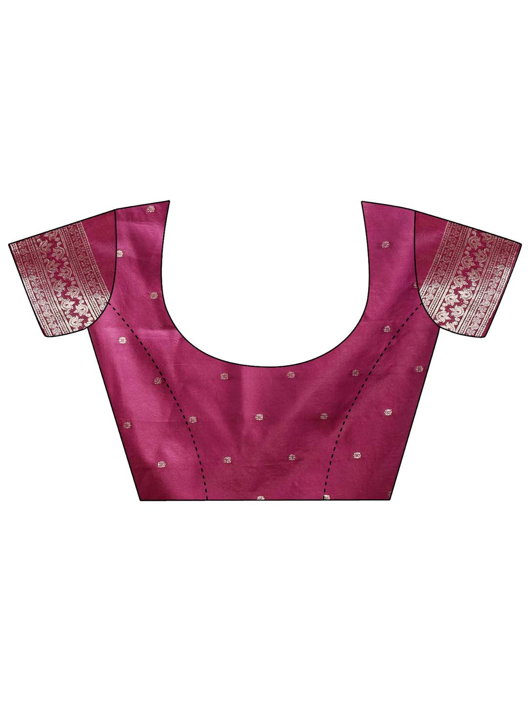 Astita Emerald Purple Banarasi Silk Saree with Zari Floral Work - Elegance Woven in Every Thread | Swadesiicart