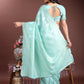 Shree Shyam Fashion Sea Green Cotton Woven Zari Work Traditional Tassel Saree