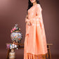 Shree Shyam Fashion Orange Cotton Woven Zari Work Traditional Tassel Saree