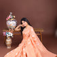 Shree Shyam Fashion Orange Cotton Woven Zari Work Traditional Tassel Saree