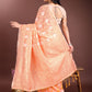 Shree Shyam Fashion Orange Cotton Woven Zari Work Traditional Tassel Saree