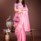 Shree Shyam Fashion Pink Cotton Woven Zari Work Traditional Tassel Saree