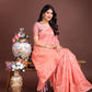 Shree Shyam Fashion Peach Cotton Woven Zari Work Traditional Tassel Saree