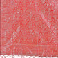 Shree Shyam Fashion Elegant Red Linen Cotton Saree with Silver Zari Border & Geometric Weave - Daily,Office & Festive Wear