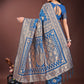 Astita Graceful Royal Blue Banarasi Silk Saree with Silver Zari - Perfect Ethnic Wear for Weddings & Festive Moments | Swadesiicart