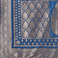 Astita Graceful Royal Blue Banarasi Silk Saree with Silver Zari - Perfect Ethnic Wear for Weddings & Festive Moments | Swadesiicart