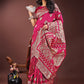 Astita Graceful Magenta Banarasi Silk Saree with Silver Zari - Perfect Ethnic Wear for Weddings & Festive Moments | Swadesiicart