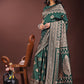 Astita Graceful Green Banarasi Silk Saree with Silver Zari - Perfect Ethnic Wear for Weddings & Festive Moments | Swadesiicart