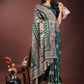 Astita Graceful Green Banarasi Silk Saree with Silver Zari - Perfect Ethnic Wear for Weddings & Festive Moments | Swadesiicart