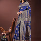Astita Graceful Navy Blue Banarasi Silk Saree with Silver Zari - Perfect Ethnic Wear for Weddings & Festive Moments | Swadesiicart