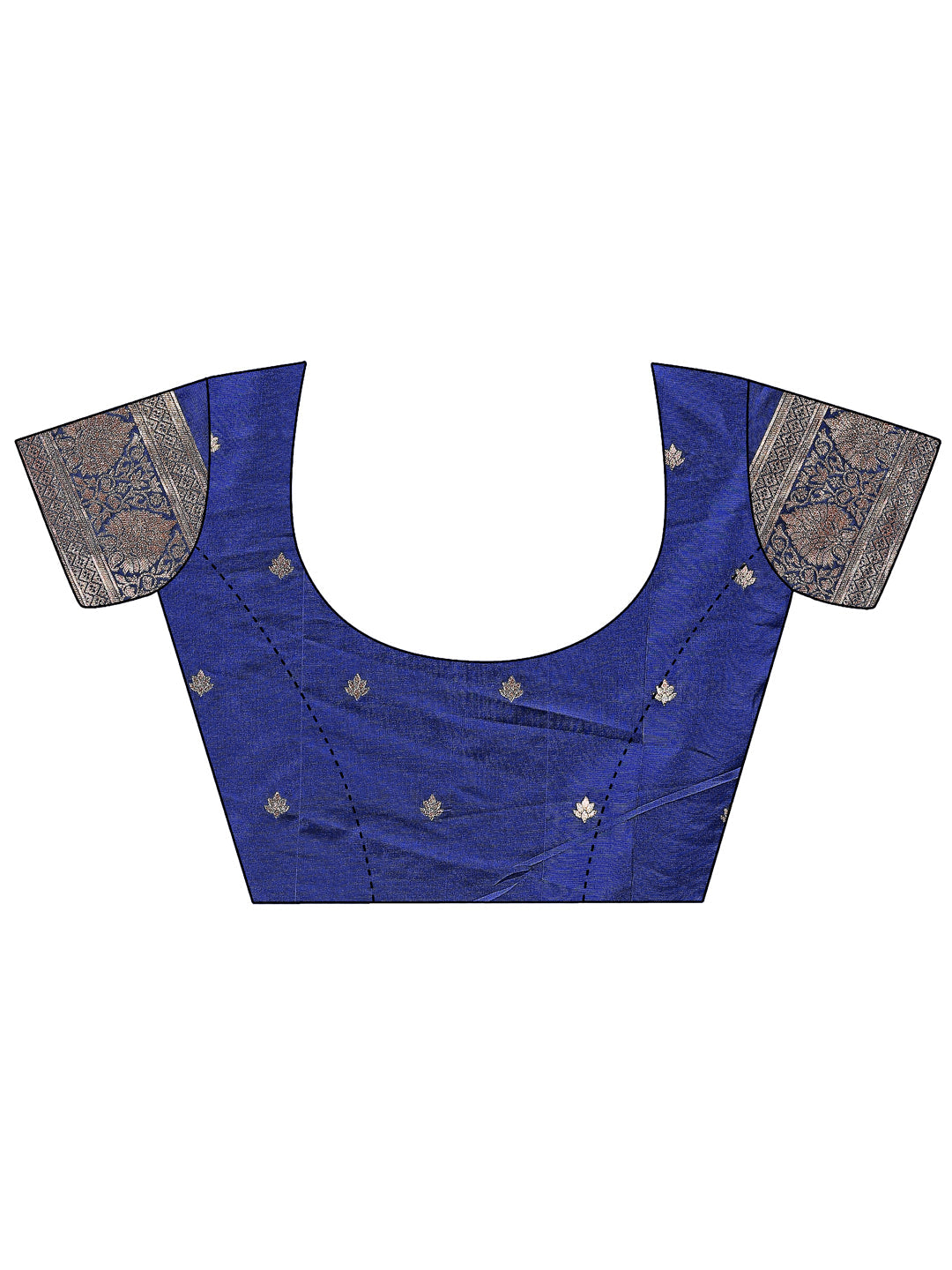 Astita Graceful Navy Blue Banarasi Silk Saree with Silver Zari - Perfect Ethnic Wear for Weddings & Festive Moments | Swadesiicart