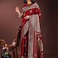 Astita Graceful Maroon Banarasi Silk Saree with Silver Zari - Perfect Ethnic Wear for Weddings & Festive Moments | Swadesiicart