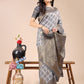 Astita Grey Banarasi silk Woven Zari Work Traditional Tassel Saree | Swadesiicart