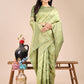 Astita Light Green Banarasi silk Woven Zari Work Traditional Tassel Saree | Swadesiicart