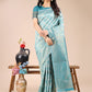 Astita Sea Green Banarasi silk Woven Zari Work Traditional Tassel Saree | Swadesiicart
