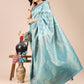 Astita Sea Green Banarasi silk Woven Zari Work Traditional Tassel Saree | Swadesiicart