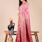 Astita Light Pink Banarasi silk Woven Zari Work Traditional Tassel Saree | Swadesiicart