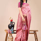 Astita Light Pink Banarasi silk Woven Zari Work Traditional Tassel Saree | Swadesiicart