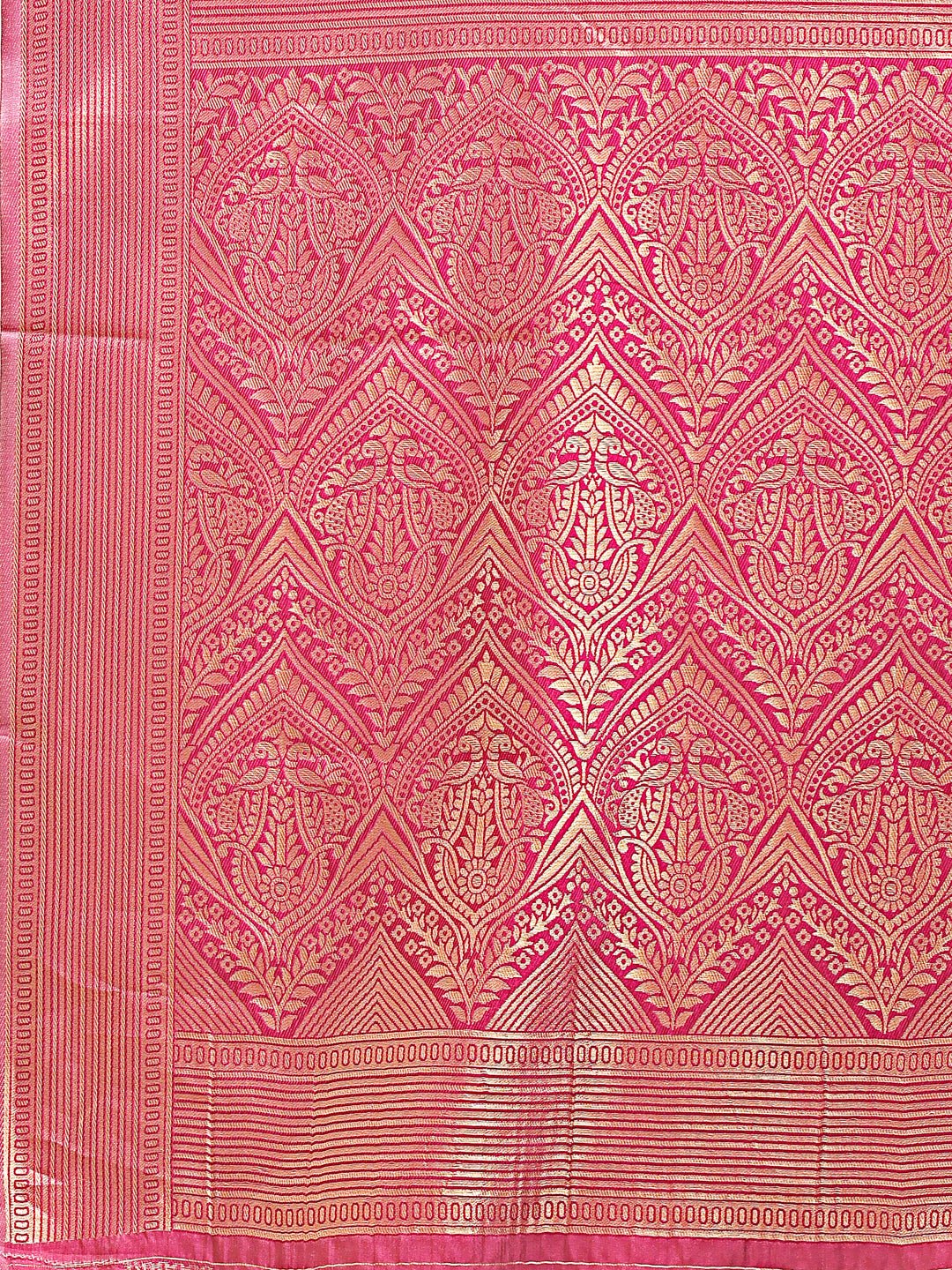 Astita Light Pink Banarasi silk Woven Zari Work Traditional Tassel Saree | Swadesiicart