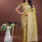 Shree Shyam Fashion Elegant Mustard Linen Cotton Saree with Silver Zari - Perfect Blend of Comfort & Charm