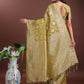 Shree Shyam Fashion Elegant Mustard Linen Cotton Saree with Silver Zari - Perfect Blend of Comfort & Charm
