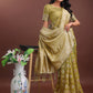 Shree Shyam Fashion Elegant Mustard Linen Cotton Saree with Silver Zari - Perfect Blend of Comfort & Charm
