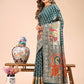 Shree Shyam Fashion Majestic Green Linen Cotton Saree with Royal Peacock Pallu - A Celebration of Heritage and Grace