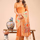 Shree Shyam Fashion Majestic Mustard Linen Cotton Saree with Royal Peacock Pallu - A Celebration of Heritage and Grace