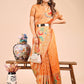 Shree Shyam Fashion Majestic Mustard Linen Cotton Saree with Royal Peacock Pallu - A Celebration of Heritage and Grace