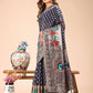 Shree Shyam Fashion Majestic Navy Blue Linen Cotton Saree with Royal Peacock Pallu - A Celebration of Heritage and Grace