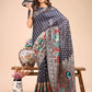 Shree Shyam Fashion Majestic Navy Blue Linen Cotton Saree with Royal Peacock Pallu - A Celebration of Heritage and Grace