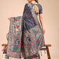 Shree Shyam Fashion Majestic Navy Blue Linen Cotton Saree with Royal Peacock Pallu - A Celebration of Heritage and Grace