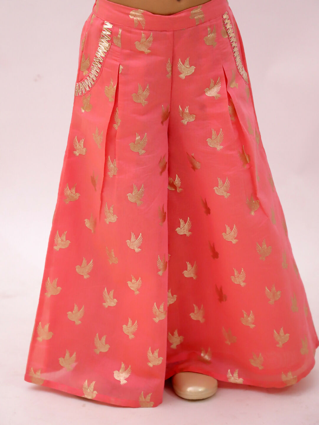 Lil Drama Mishti Peach Top and Pant Set For Girls | Swadesiicart