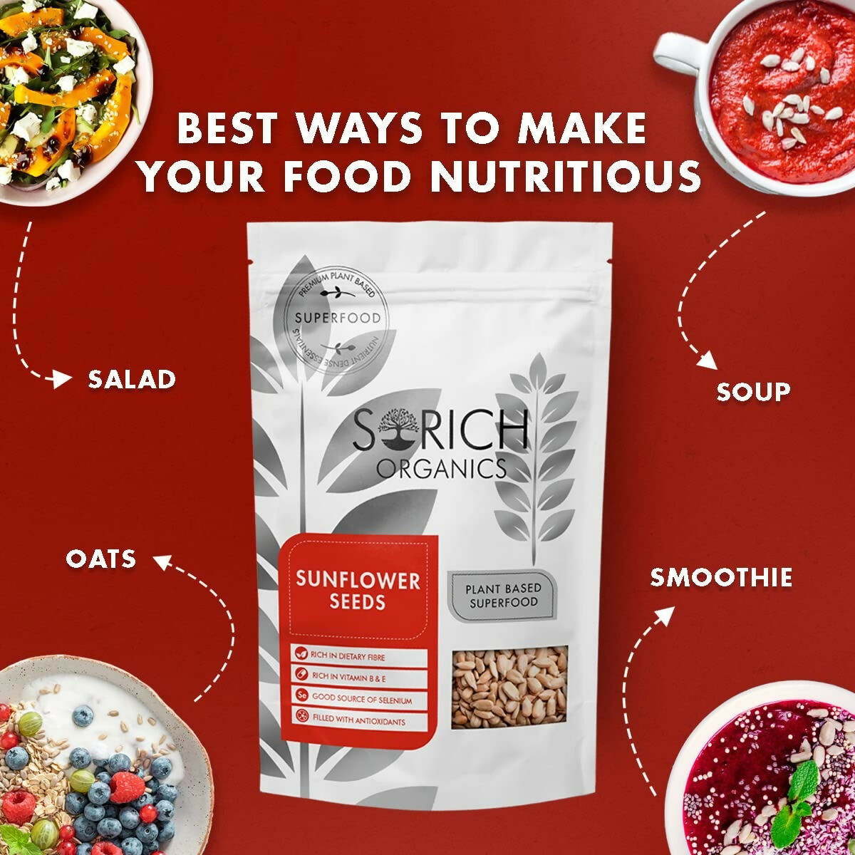 Sorich Organics Raw USDA Organic Sunflower Seeds - Swadesiicart