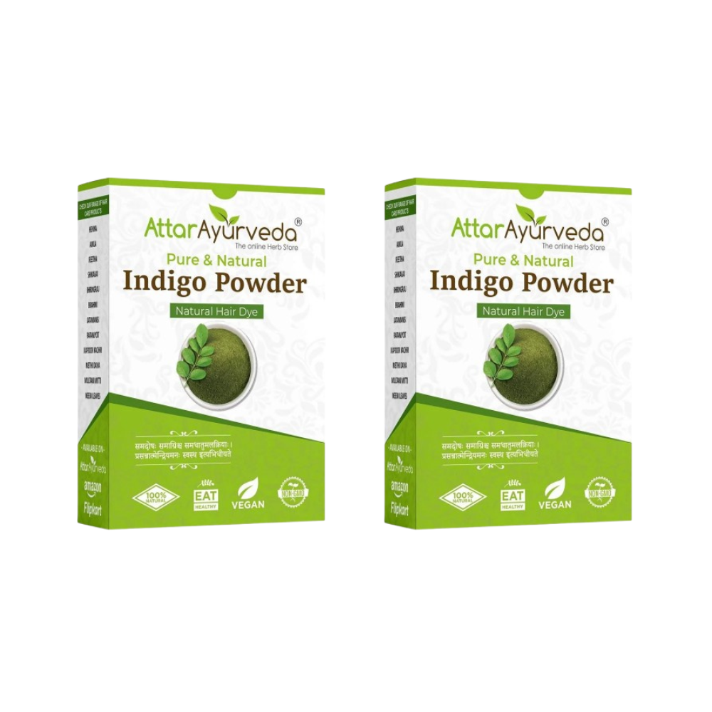 Attar Ayurveda Pure & Natural Indigo Powder - Natural Hair Dye - Swadesiicart